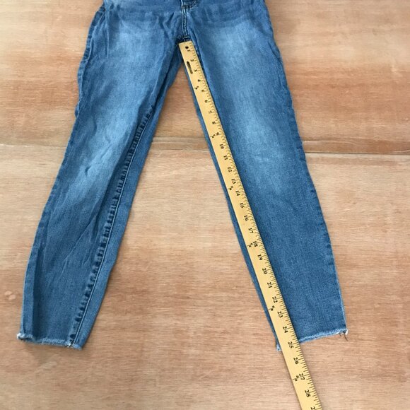 Kut from the Kloth Jeans Women Size 4 Blue Denim Raw Cuff Mid Rise Medium Wash - Picture 6 of 9